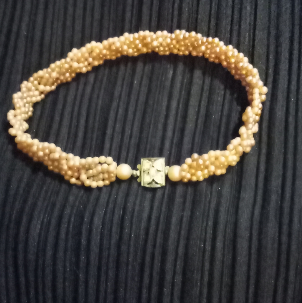 Very old faux pearl choker